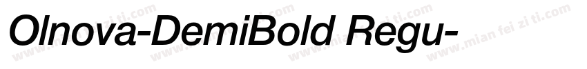 Olnova-DemiBold Regu字体转换